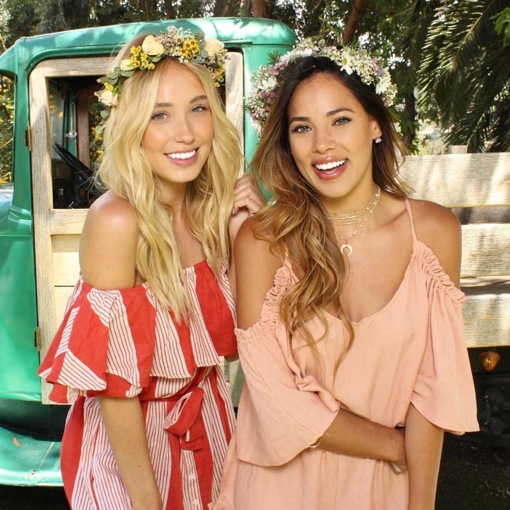 Lost in lunar peach romper